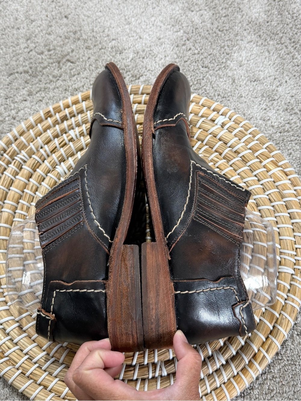 Bed|Stu Women’s Cobbler Series Slip On Shoes Leather in Dark Brown 8 - Picture 6 of 14